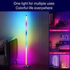 RGB Floor Lamp Modern Floor Lamp Music Sync 10W Standing Floor Lamp Ambient Lighting with App Remote Control for Bedrooms Living-Serilas
