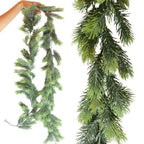 Christmas Garland Artificial Pine Garland For Outdoor Or Indoor Garden Green Fireplaces Holiday Party Decorations 1.8/1.9/2.7m-Serilas
