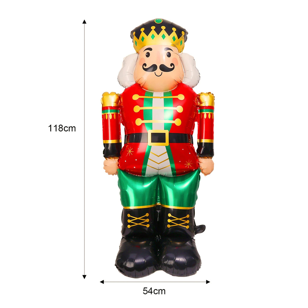 Christmas Large Standing Balloons 3D Inflatable Aluminum Foil Balloon Santa Claus Snowman Xmas Party Home Decors Supply Kid Gift-Serilas