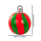 55CM Christmas Inflatable Ball Outdoor Garden Decorations PVC Giant Xmas Ball Christmas Large Balls Toy New Year Party Decors-Serilas