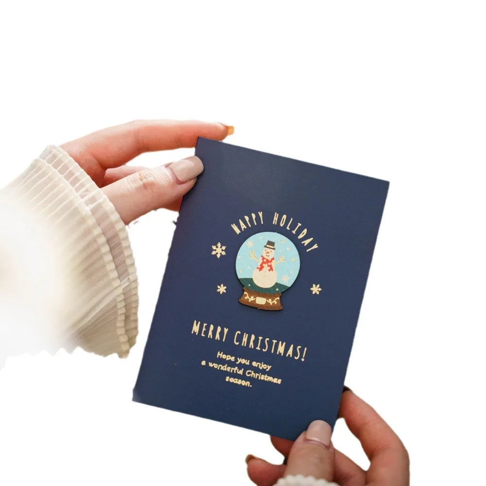 Merry Christmas Cards Set with Envelope New Year Wishes Christmas Gifts Decorative Greeting Xmas Postcards for Xmas 2025-Serilas