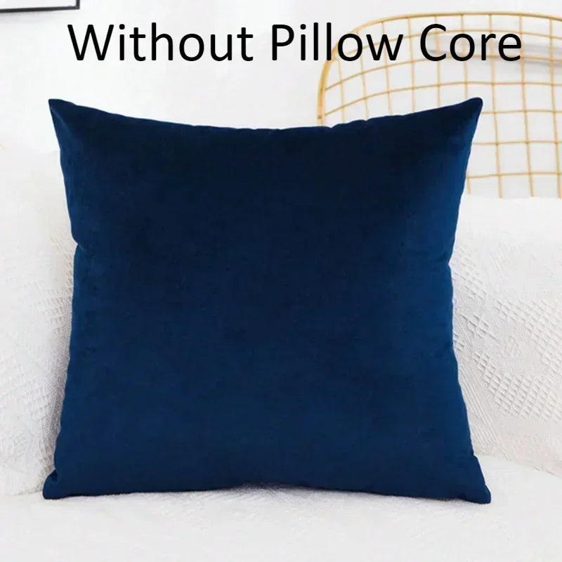 Velvet Solid Color Skin-friendly Pillow Cover Cushion Cover (excluding Filling) Living Room Sofa Decoration Cushion Cover-Serilas