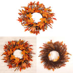 Door Decoration Autumn Decoration Christmas Celebration Weather Resistant Wreath For Seasons Festive Atmosphere-Serilas