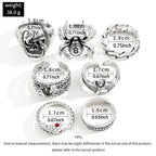 7Pcs/Set New Retro Hip-hop Dark Style Skull Spider Infinity Ring Creative Personal Metal Snake Ring Set-Serilas