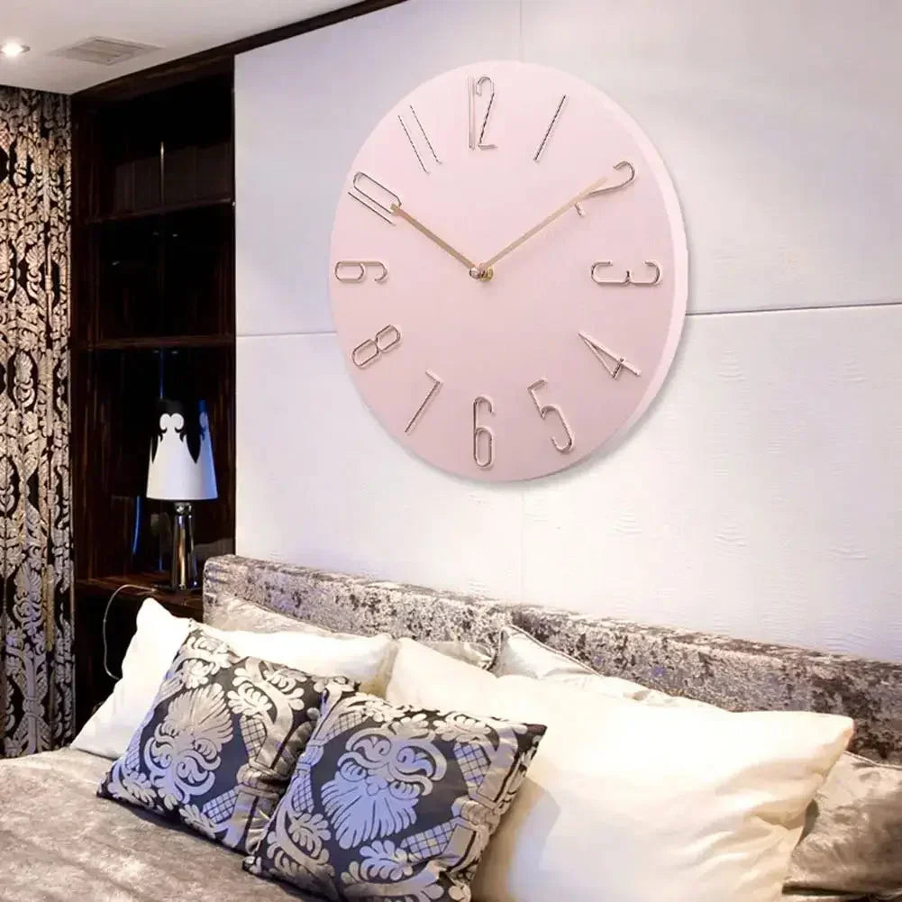 Wall clock living room household hanging fashion clock light luxury modern simple creative hanging wall ultra-quiet minimalist-Serilas