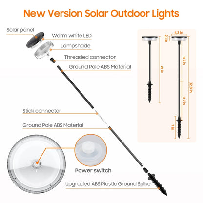 2PCS Solar Pathway Light Sway by Wind Solar Swaying 