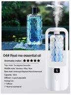 Automatic aromatherapy diffuser for eliminating odors, suitable for household use, with essential oil for air freshening.-Serilas