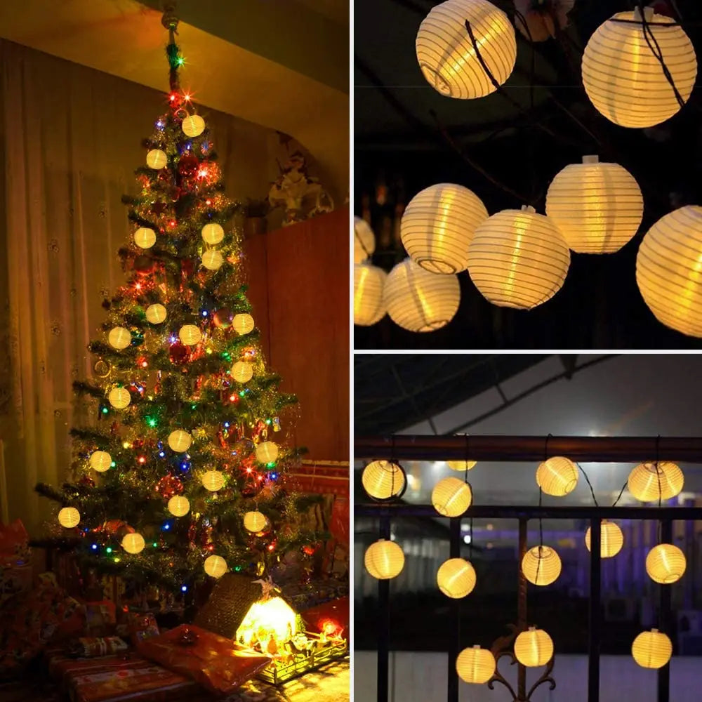 Solar String Lights 10/20/30 LED Outdoor Waterproof Christmas Garland Lantern Fairy Lamp String  for Garden Wedding Party Decor-Serilas