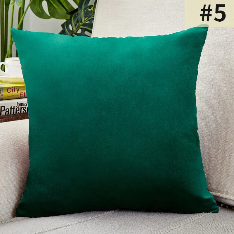 Velvet Cushion Cover Solid Color Throw Pillow Covers for Living Room Sofa Decorative Pillow Home Decor Pillowcase-Serilas