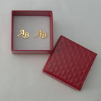 Personalized Initial Name Earrings Exquisite Stainless Steel Customized Earrings Commemorative Gift for Mom and Women's Friends-Serilas