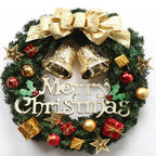 Christmas Wreath for Front Door Red Gold Window Wall Door Decorations 2024 Christmas Garland Ornament Guirnalda Navidad-Serilas
