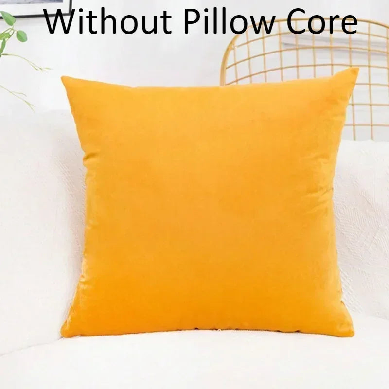 Velvet Solid Color Skin-friendly Pillow Cover Cushion Cover (excluding Filling) Living Room Sofa Decoration Cushion Cover-Serilas
