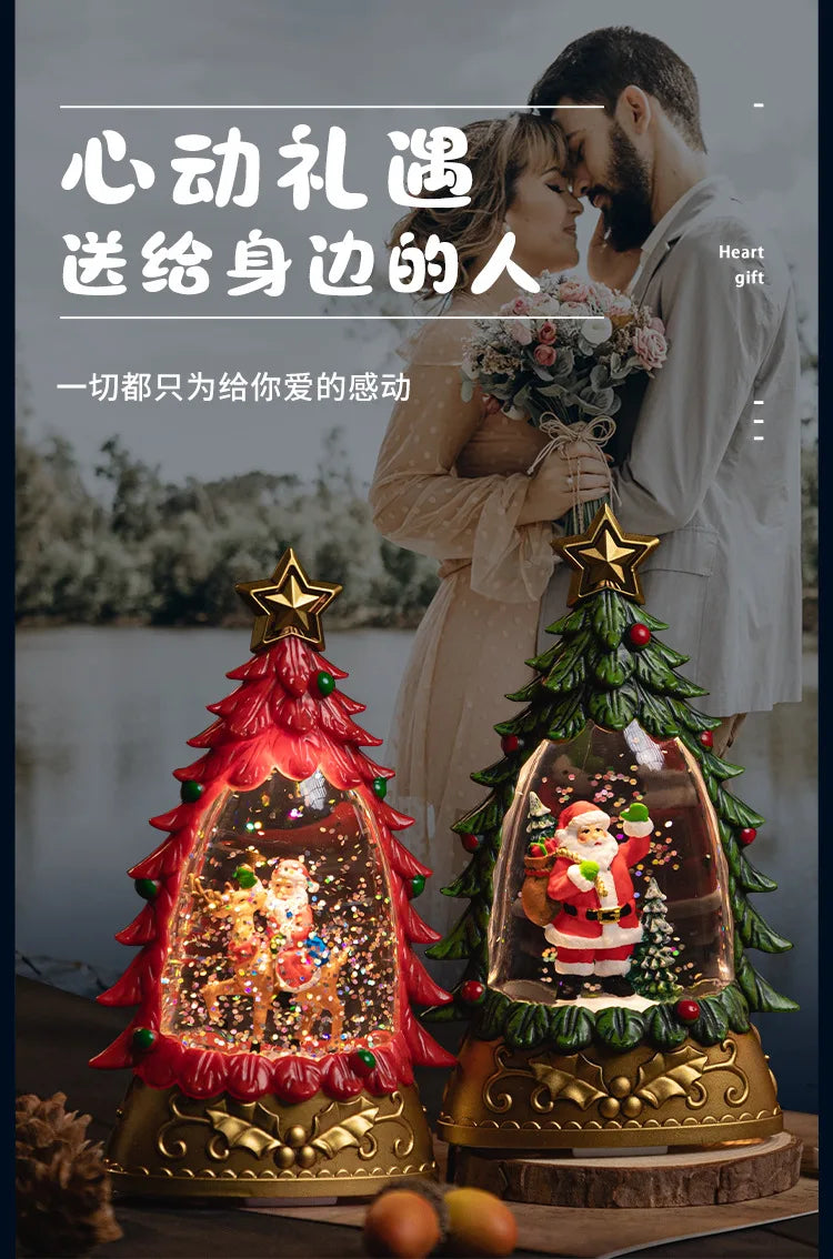 Christmas Scene Decoration Small Gifts Crafts Drifting Snow Crystal Ball Children's Toys Birthday Gift Decoration-Serilas