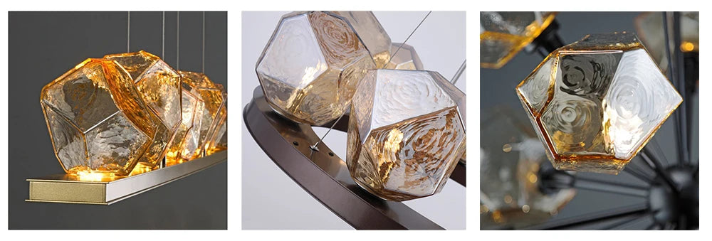 RockLume™ Modern Glass Pendant Chandelier