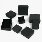 1PCS Black Square Jewelry Display Gifts Box Organizer Engagement for Ring Earring Brooch Necklace Bracelet Packaging Boxes-Serilas