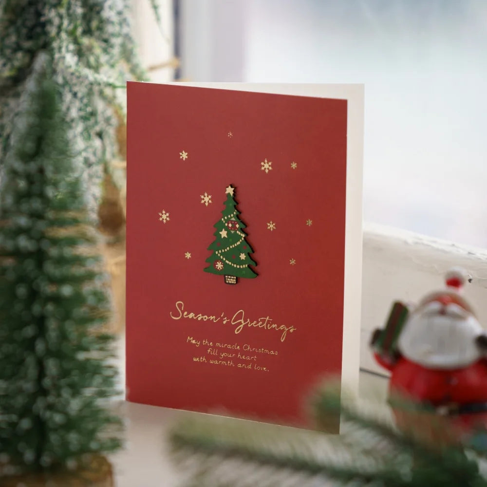 Merry Christmas Cards Set with Envelope New Year Wishes Christmas Gifts Decorative Greeting Xmas Postcards for Xmas 2025-Serilas