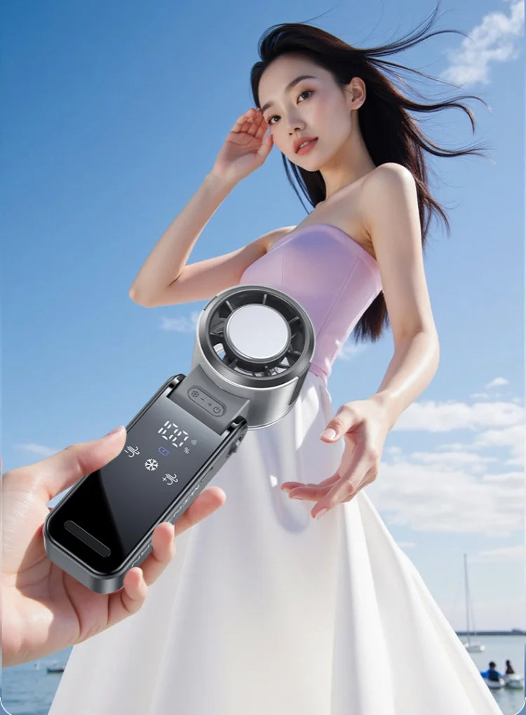 Portable Fans 29,000 RPM Collapsible Foldable TEC Superconducting Cooling Mini Portable Fan Air Cooler Minifan-Serilas