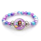 Gabby Dollhouse Heart Necklace Colorful Beaded Bracelet Cute Cartoon Anime Cosplay Jewelry Accessories Kids Girls Birthday Gift-Serilas