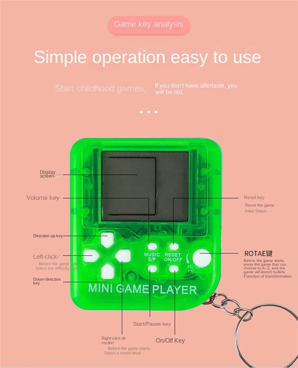 Retro Mini Handheld Game Players Classic Electronic Games Hand Held Console Game Child Puzzle Gaming Console Toys Gift-Serilas
