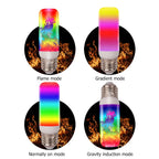 LED Flicker Flame Light Bulb Simulated Burning Fire Effect E27E26 Lamp Xmas Party Decorations Flickering Outdoor Four mode Light-Serilas