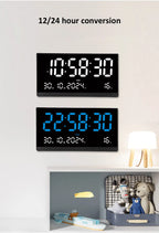21 Inch Large Digital Wall Clock Large LED Screen Display Clock with Time/Date/Week/Temperature 12/24H Adjustable Brightness-Serilas