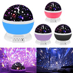 Night Lamp Projector Starry Sky Night Light Projector Baby Lamp Decor Rotating Starry Nursery Moon Galaxy Projector Table Light-Serilas