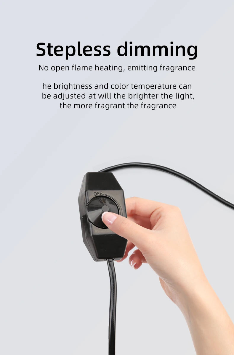 Candle Warmer Lamp with Timer Dimming Melting Wax Table Lamp Home Bedroom Decor Nightlight Creative Aromatherapy Desk Light Gift-Serilas