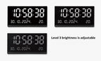 21 Inch Large Digital Wall Clock Large LED Screen Display Clock with Time/Date/Week/Temperature 12/24H Adjustable Brightness-Serilas