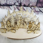 Christmas Wooden Ornaments Snowman Church Christmas Desktop Ornaments New Year Xmas Party Decorations for Home Navidad Gifts-Serilas