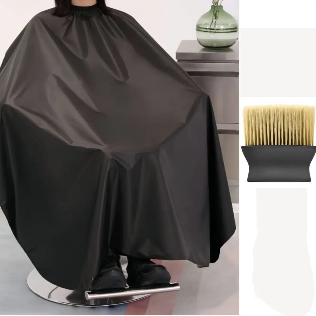 Black Salon Barber Cape for Men Women Hair Cutting Cape Hairdressing Cape Hair Cut Apron Hair Shampoo Dye  Tools Accessories-Serilas