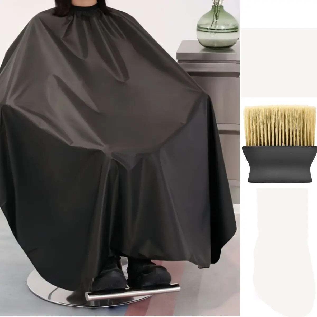 Black Salon Barber Cape for Men Women Hair Cutting Cape Hairdressing Cape Hair Cut Apron Hair Shampoo Dye  Tools Accessories-Serilas