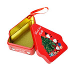 Christmas Tin Gift Box Cartoon Printed Tinplate Box Square Candy Storage Container for Xmas Holiday Packaging Supplies-Serilas