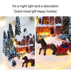 Christmas Decorations  LED Night Lights Luminous Micro Landscape House Children's Creative Gift Christmas New Year Ornaments-Serilas