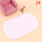 Dollhouse Miniature Plush Rug Carpet Mat Dolls House Living Room Furniture Decoration Accessories-Serilas