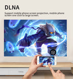 Smart Projector WIFI Mini Portable Home Theater Mobile Phone Same Screen Projector Support 4K LED Home Video Projector &Speaker-Serilas