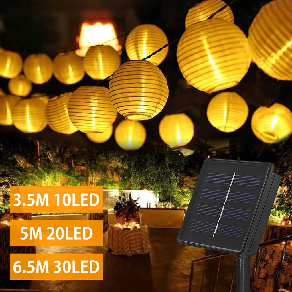 Solar String Lights 10/20/30 LED Outdoor Waterproof Christmas Garland Lantern Fairy Lamp String  for Garden Wedding Party Decor-Serilas