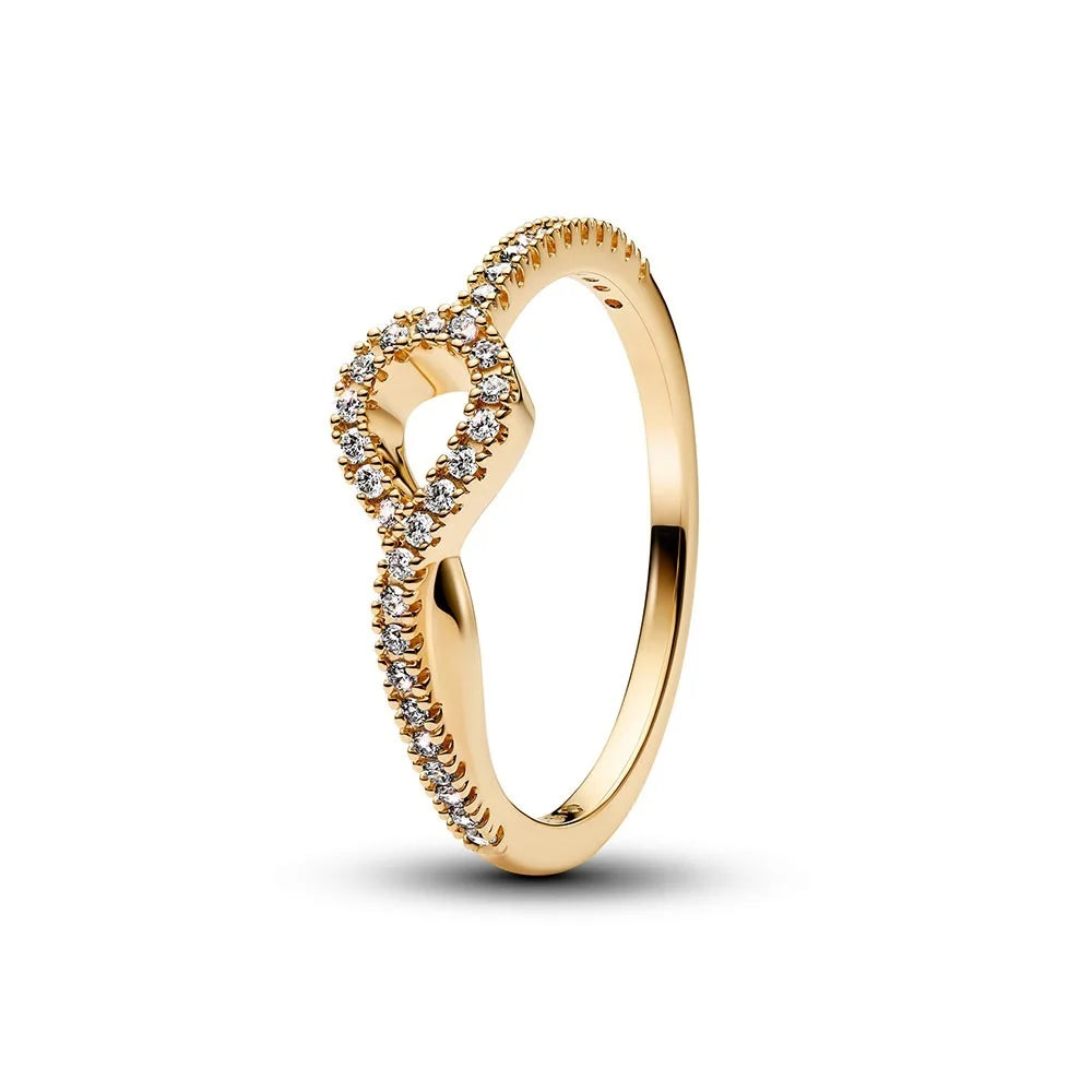 2025 HOT Princess 925 Silver Bow Rose Flower Love Eternal Crown Ring Suitable for Women's Birthday Wedding Gifts-Serilas