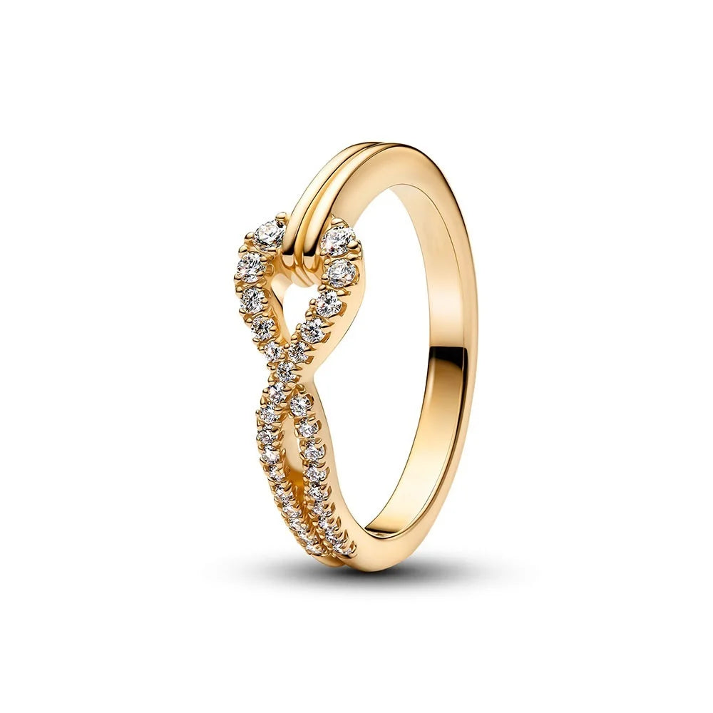 2025 HOT Princess 925 Silver Bow Rose Flower Love Eternal Crown Ring Suitable for Women's Birthday Wedding Gifts-Serilas