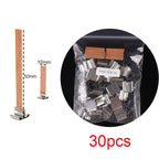 30pcs Wooden Candles Wick for DIY Paraffin Candle Jar Making Kit Candle Core with Clip Base Handmade Smokeless Candle Wick Cores-Serilas