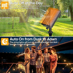 LED ST38 Solar String Lights for Outside, USB & Solar Dual Charging Outdoor String Lights for Porch Garden Camping-Serilas