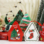 Christmas Tin Gift Box Cartoon Printed Tinplate Box Square Candy Storage Container for Xmas Holiday Packaging Supplies-Serilas