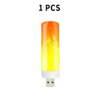 USB LED Flame Light Dynamic Flame Effect Fire Light Bulb USB Atmosphere Light LED Corn Bulb Garden Decor Flickering Lamp-Serilas