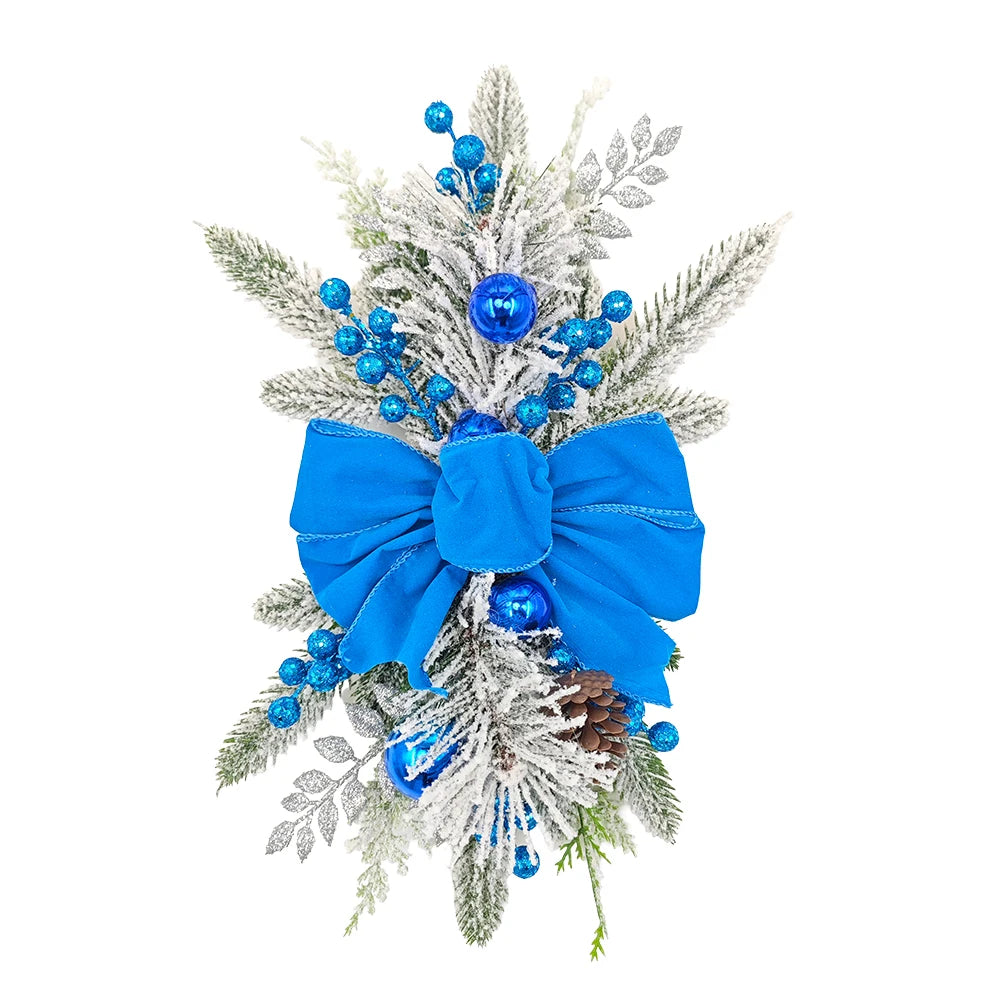 Christmas Staircase Decoration Wreath DIY Indoor Outdoor Garland Decoration With LED Decoration Prop Evening Party Dress Up Prop-Serilas