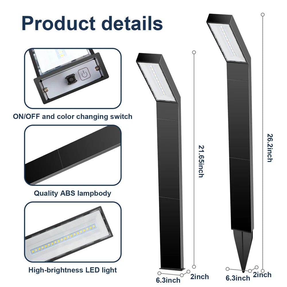 1/4 Pack Solar Pathway Lights Outdoor Solar Lights 