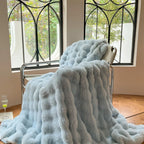 Luxury Faux Fur Rabbit Fur Thickened Blanket, Winter Soft Blanket Throw for Home Bed Sofa Cover 100X150cm 150X200cm 200X230cm-Serilas