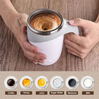 1PC Portable Smart Automatic Magnetic Stirring Cup Rechargeable Stainless Steel Lazy Rotating Mug Stirring Cup Drinking Tools-Serilas
