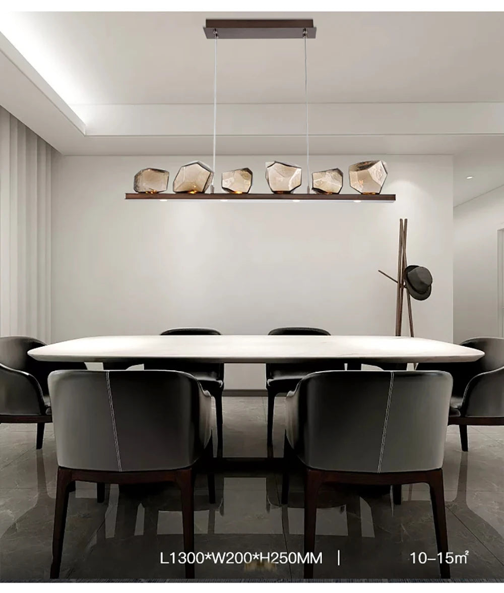 RockLume™ Modern Glass Pendant Chandelier
