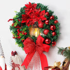 Christmas Wreath for Front Door Red Gold Window Wall Door Decorations 2024 Christmas Garland Ornament Guirnalda Navidad-Serilas