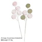 Christmas Decorations Candy Snow Berries Artificial Bouquet Xmas Tree Pendant Ornament Home Decor New Year 2025 Gift Accessories-Serilas