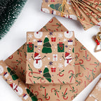 Christmas Gift Wrapping Paper Gift Wrapping Paper Christmas Trees Packaging Gift Paper Suitable for Birthdays and Festivals-Serilas